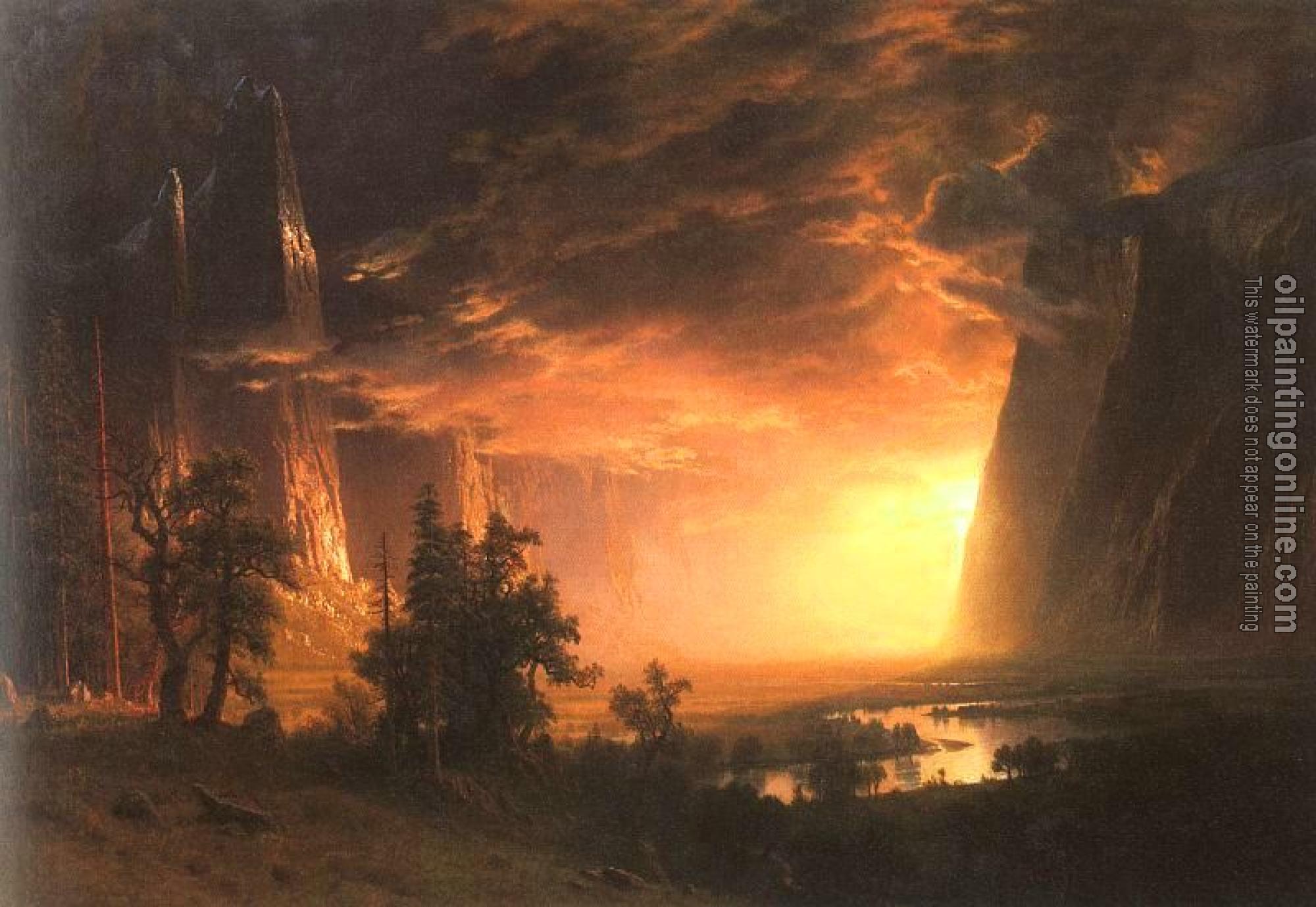 Bierstadt, Albert - Sunset in the Yosemite Valley